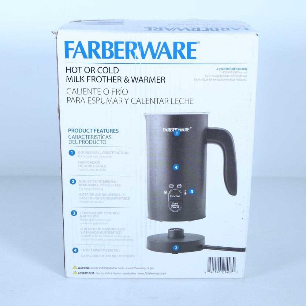 Faberware Milk Frother Warmer 4 Functions, Hot or Cold, New In Box - Picture 3 of 3